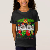 T-Shirt Chien maltais mignon en choeur Noël Chien Père Noë (Devant)