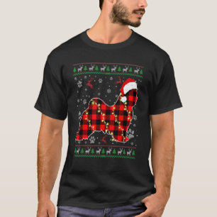 T-shirt Chien maltais Noël Noël Noël Chapeau de Noël moche