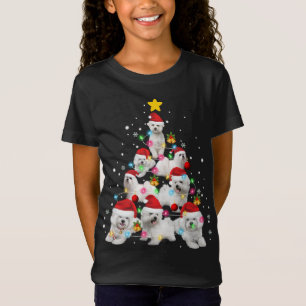 T-Shirt Chien maltais sapin de Noël Funny Noël Maltais Amo