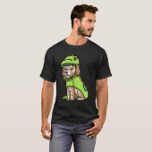 T-shirt Chien Maltipoo En Costume Dinosaure (Devant entier)
