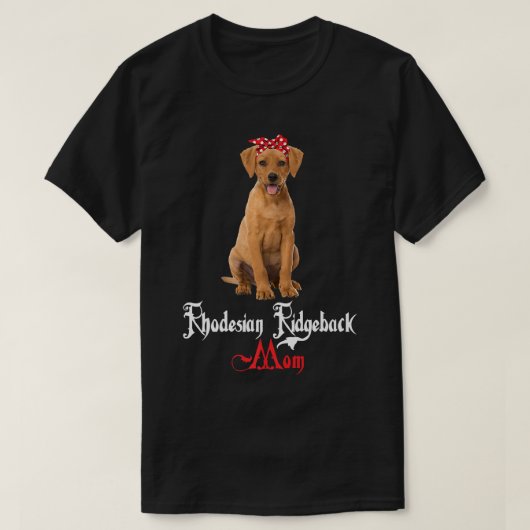 T-shirt Chien Mama Puppy Maman Rhodesian Ridgeback Premium (Design devant)