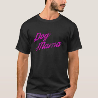T-shirt Chien Mama rose