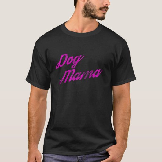 T-shirt Chien Mama rose (Devant)