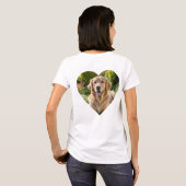 T-shirt Chien Maman Coeur en forme de coeur Photos Monogra (Dos entier)