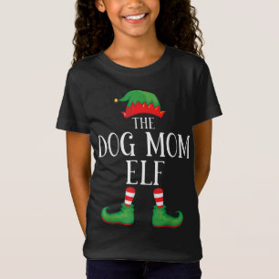 T-Shirt Chien Maman Elf Correspondant Noël drôle Famille N