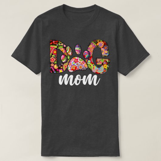 T-shirt Chien Maman Funny Chien Paw Paw Graphisme pour fem (Design devant)