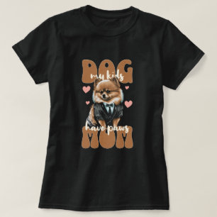 T-shirt Chien Maman Mes Enfants Ont Des Paws Poméraniens