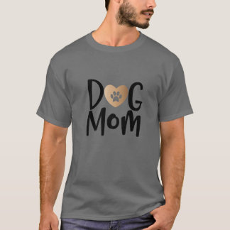 T-shirt Chien Maman Pawprint mignonne J'aime Mon Chien