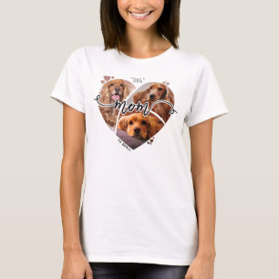 T-shirt Chien Maman Personnalisé En Forme De Coeur 3 Photo