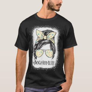 T-shirt Chien Maman Vie Messager Bun Lunettes de soleil Ch