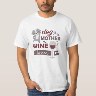 T-shirt Chien Mère Vin Amant mignon Berger Australien