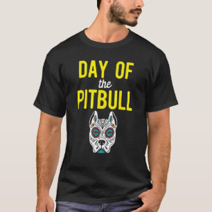 T-shirt Chien Mexicain Crâne De Sucre Pitbull Tendance Dia