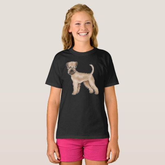 T-shirt Chien mignon adorable, roux, roux et roux (Devant entier)