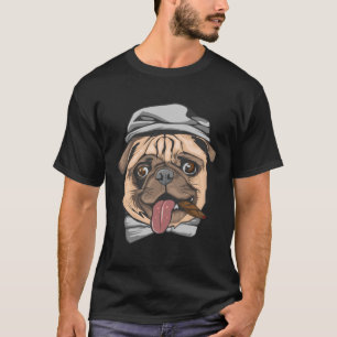 T-shirt Chien mignon Carlin Mafia Chien
