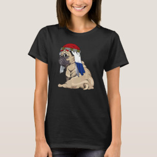 T-shirt Chien Mignon Carlin Rétro Drapeau Pays-Bas Fierté