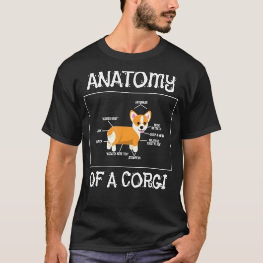 T-shirt Chien Mignon Chiot Corgi (Devant)