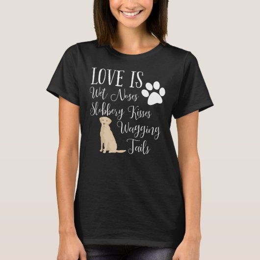 T-shirt Chien mignon de Yellow Labrador Retriever Dit (Devant)