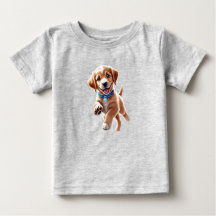 T-shirt Chien Mignon pour Bébé