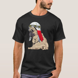 T-shirt Chien Mignon Pug Rétro Drapeau Pologne Fierté