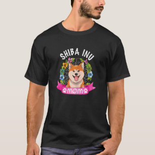 T-shirt Chien mignon Shiba Inu Maman Chien Chien Chien Fle
