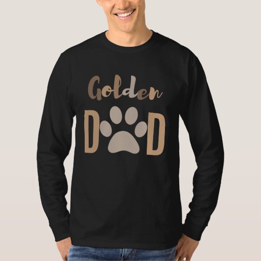 T-shirt Chien minimaliste mignon Golden Retriever Papa (Devant)