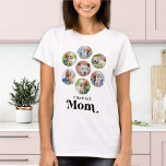 T-shirt Chien MOM Amoureux des chiens personnalisé Photo C<br><div class="desc">Maman de chien ... Surprenez votre maman de chien préférée cette Fête des Mères, Noël ou son anniversaire avec ce super mignon t-shirt personnalisé photo animal de compagnie. Customisez cette chemise de maman chien avec les photos préférées de votre chien, et le nom. Cette chemise pour chien est un must...</div>