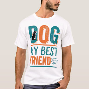 T-shirt Chien Mon Meilleur Ami Vintage Conception De Chemi