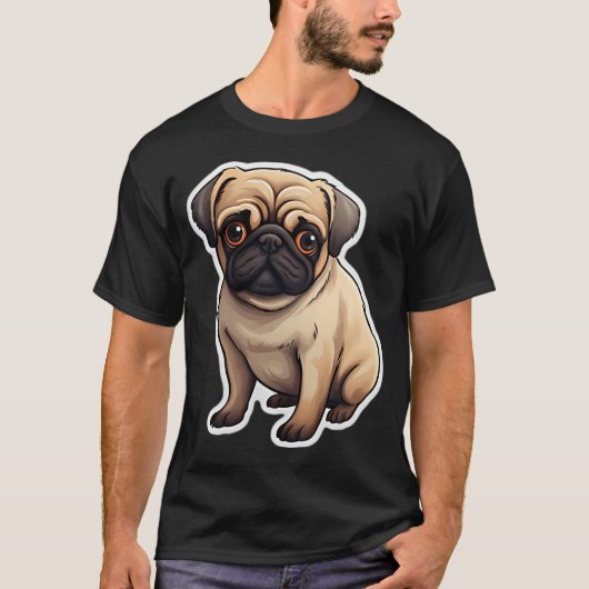 T-shirt Chien Mops Adorable (Devant)