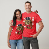 T-shirt Chien mou aux coeurs (Unisexe)