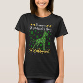 T-shirt Chien mou Dane Shamrock irlandais St Patrick S Day (Devant)