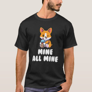 T-shirt Chien moyen - Mine toute la mienne - Thé de lait -