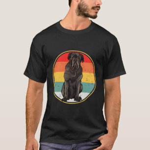 T-shirt Chien napolitain mâtiné vintage Retro Sunset