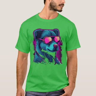 T-shirt Chien Neon Color fille garçon