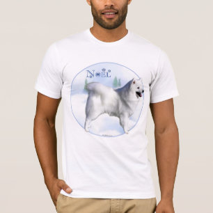 T-shirt Chien Noel Eskimo Américain