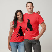 T-shirt Chien noir (Unisexe)