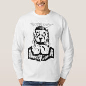T-SHIRT CHIEN (NOIR ET BLANC) LONG (Devant)
