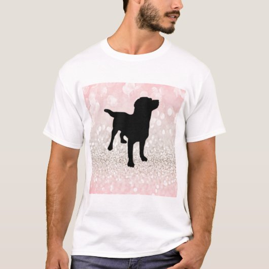 T-shirt Chien noir étincelant (Devant)