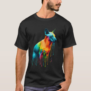 T-shirt Chien nu péruvien d'art de peinture qui dégouline