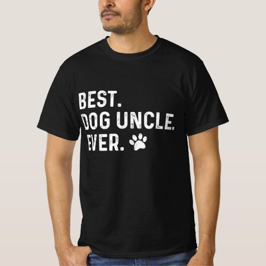 T-shirt chien oncle, meilleur chien oncle jamais, amoureux (Devant)