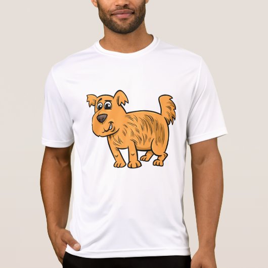 T-shirt Chien orange débraillé (Devant)