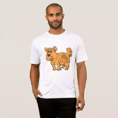 T-shirt Chien orange débraillé (Devant entier)