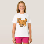 T-shirt Chien orange débraillé (Devant entier)