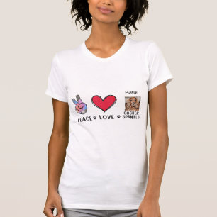 T-Shirt Chien Paix Amour Amateurs de Cocker Spanie