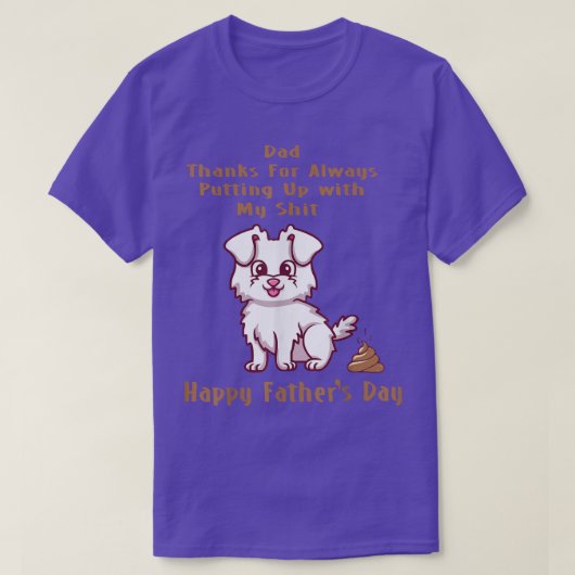 T-shirt Chien Papa Bonne Fête des pères Funny Chiot Lover (Design devant)