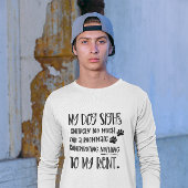 T-shirt Chien Papa Grumpy Chien Blanc Long Manches Photo