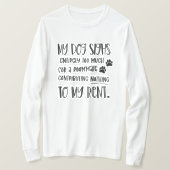 T-shirt Chien Papa Grumpy Chien Blanc Long Manches Photo (Design devant)