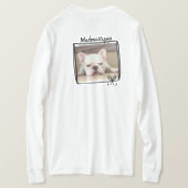 T-shirt Chien Papa Grumpy Chien Blanc Long Manches Photo (Design dos)