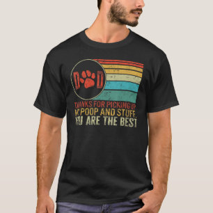 T-shirt Chien Papa Merci D'Avoir Pris Mon Pot Vintage Gras