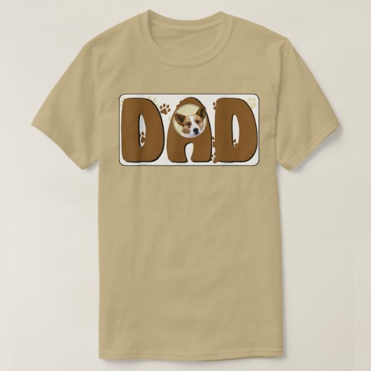 T-shirt Chien Papa O Cardigan Welsh Corgi (Design devant)