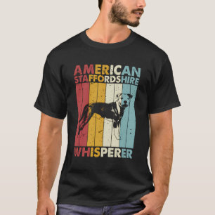 T-shirt Chien Papa Whisperer - Staffordshire Vintage améri